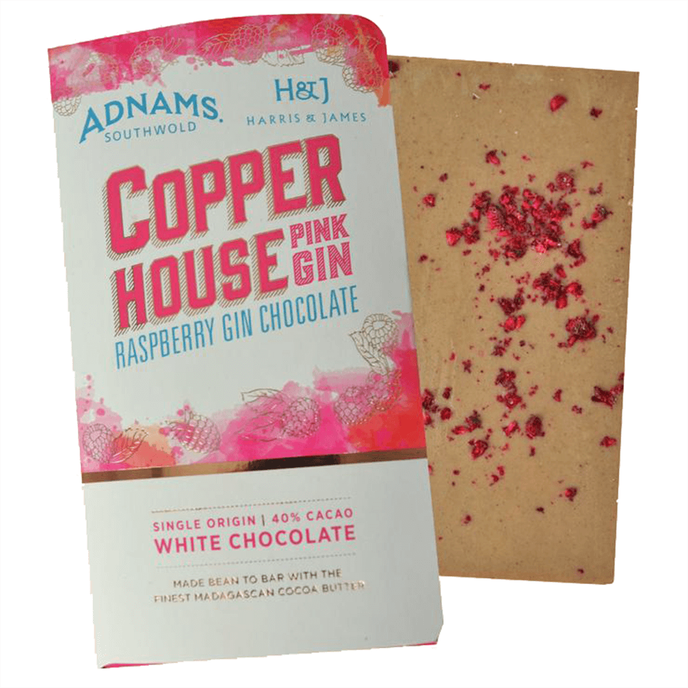 Adnams Copper House Pink Gin Chocolate Bar 86g